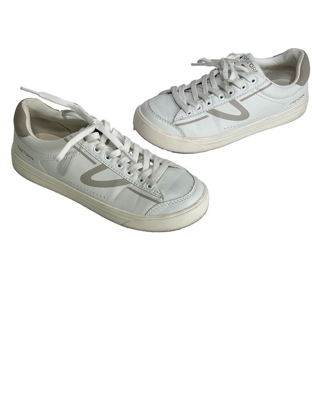 TRETORN Women's Serve Lightweight Sneakers White/Gray Tennis Shoes Size 6.5